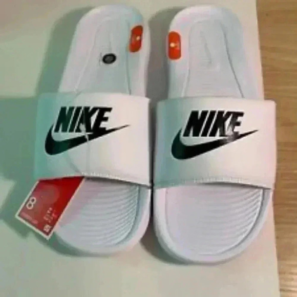 L Men\'s NIKE Victori One Slide- White- US 8 main image 5